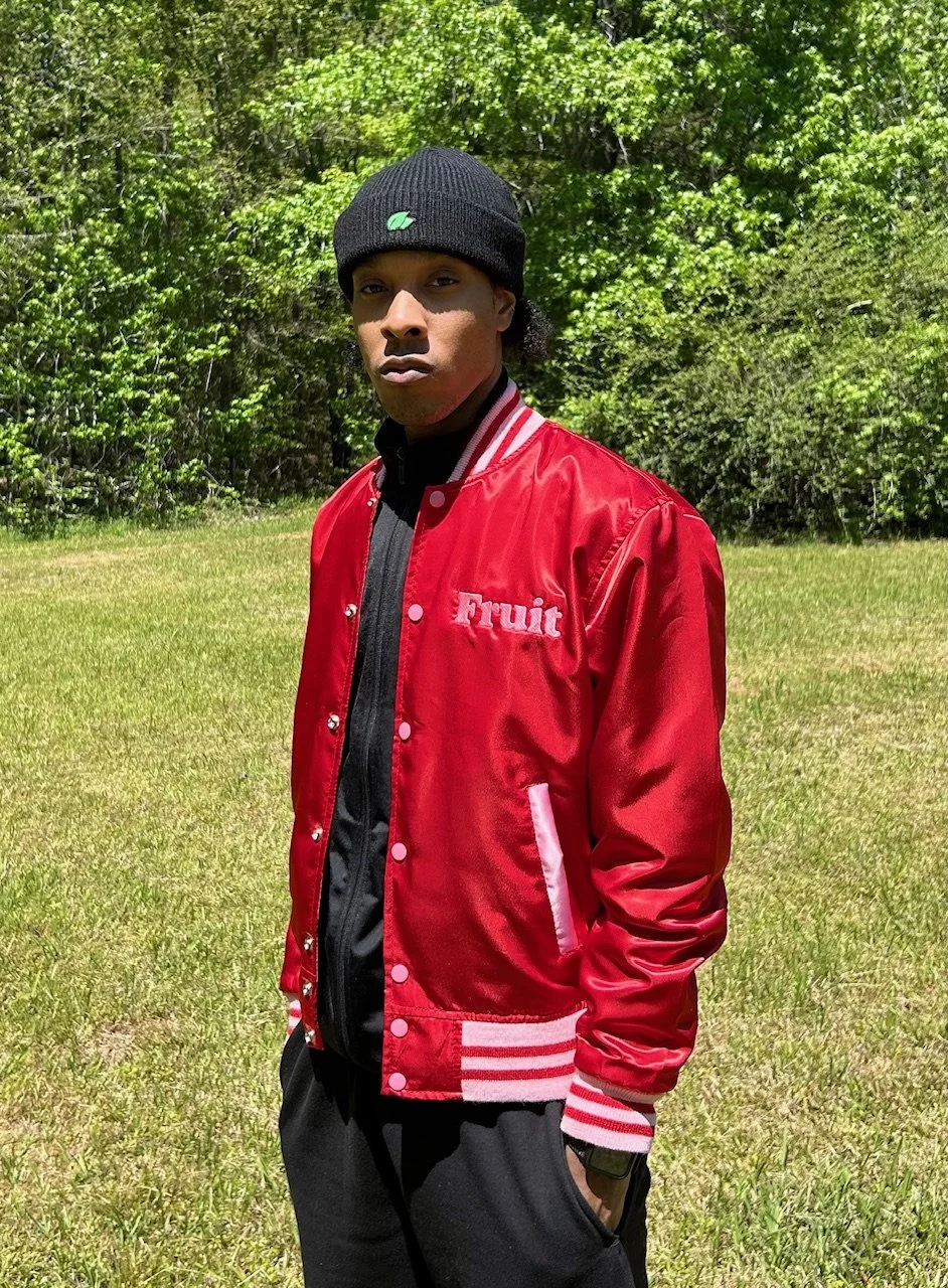 Fruit 2 Leaves Beanie & Fruit Strawberry Varsity Jacket